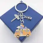 Porte-clés boussole de camping camping-car pour femme, porte-clés de voyage, accessoires de bijoux, pendentif cadeau, vacances 3