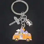 Porte-clés boussole de camping camping-car pour femme, porte-clés de voyage, accessoires de bijoux, pendentif cadeau, vacances 5