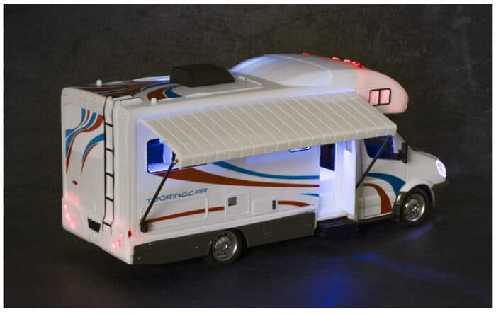 Modèle de voiture de tourisme en alliage moulé sous pression pour enfants, 3 portes ouvertes, son et lumière, véhicules de camping-car, collection de cadeaux, 1:32 12