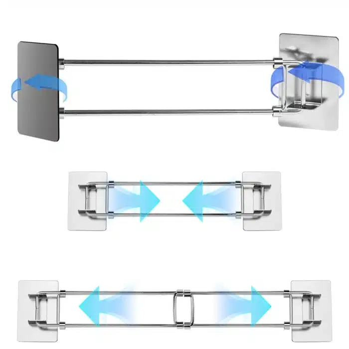 Barre de Rangement d'Angle de Douche Ajustable, Étagères d'Angle, Accessoires de Camping-car 2