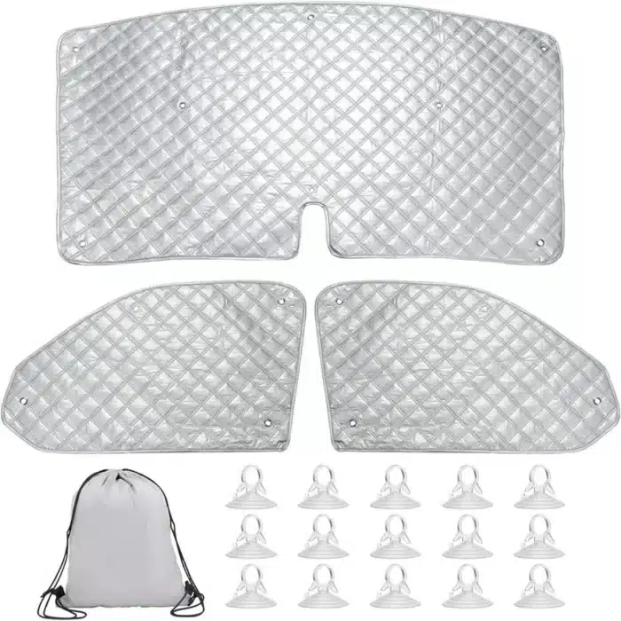 Pare-brise thermique interne pour VW T5 T6, protection de fenêtre ennemi, accessoires de voiture, pare-soleil, 3 pièces 2