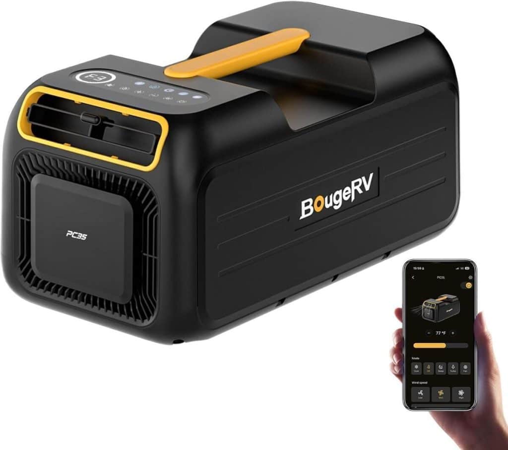 Test : climatiseur portable BougeRV 3500 BTU, l'allié des camping-cars