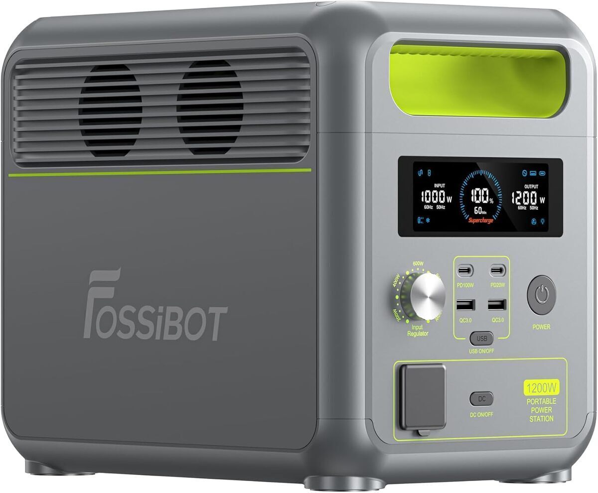 Test de la station électrique portable FOSSiBOT F1200 : puissance et mobilité en camping