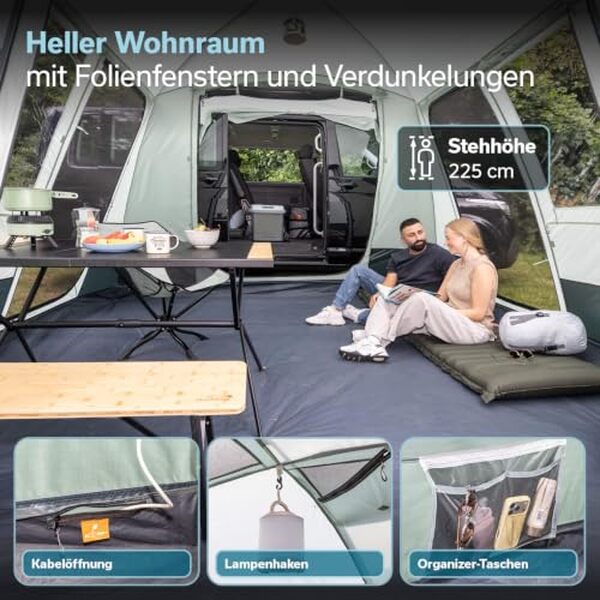 Découvrez l'auvent Skandika pour bus Pitea Van : la solution idéale pour agrandir votre espace de vie en camping-car avec confort et praticité.