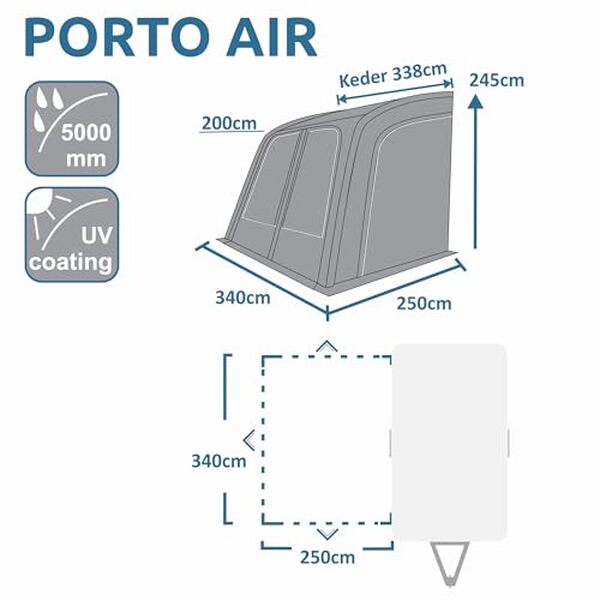 Découvrez notre test complet du GEAR Porto Air, l'auvent gonflable solaire idéal pour votre caravane : caractéristiques, avantages et avis détaillé. 