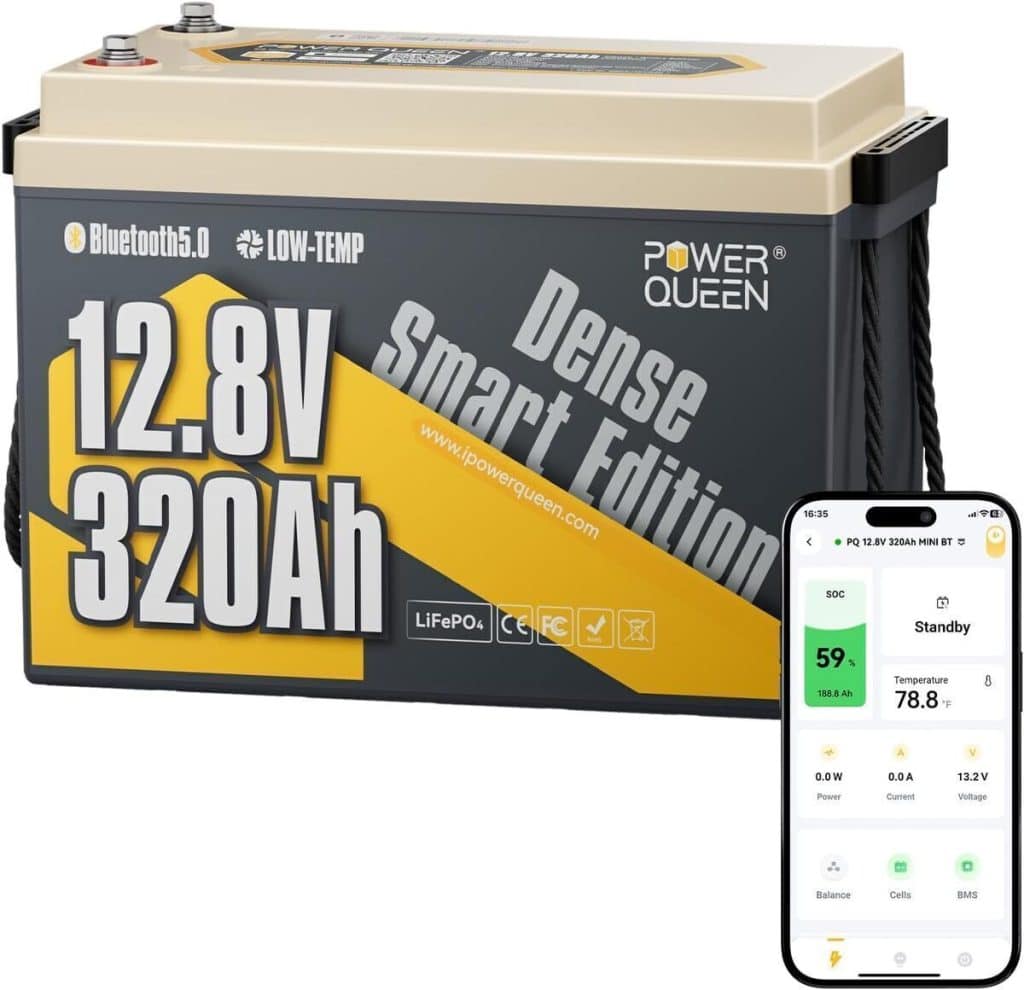 Test de la Power Queen 12V 320Ah : batterie lithium bluetooth pour camping-car