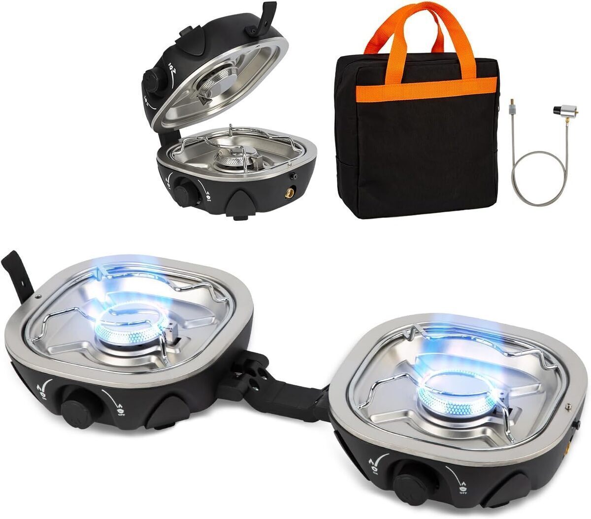 Test du réchaud de camping INFOOD 20 000 BTU à 2 brûleurs