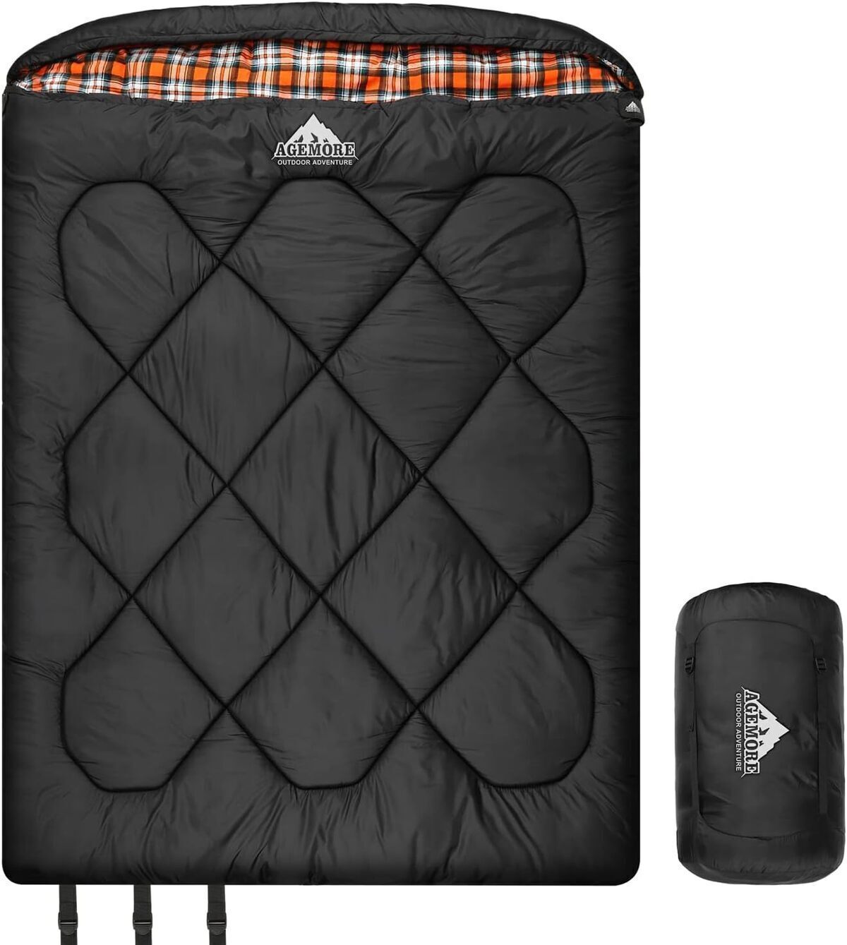Test : agemore sac de couchage double à 0 degrés pour le camping