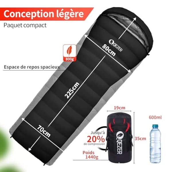 Découvrez notre test complet du sac de couchage QEZER ultraléger 4 saisons en duvet : performances, avantages et avis détaillé pour bien choisir votre équipement.