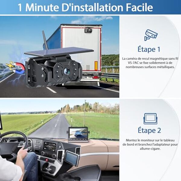 Découvrez notre test complet de la caméra de recul sans fil VASTEND avec moniteur 7 pouces. Idéale pour camion et camping-car, vision nocturne et installation facile.
