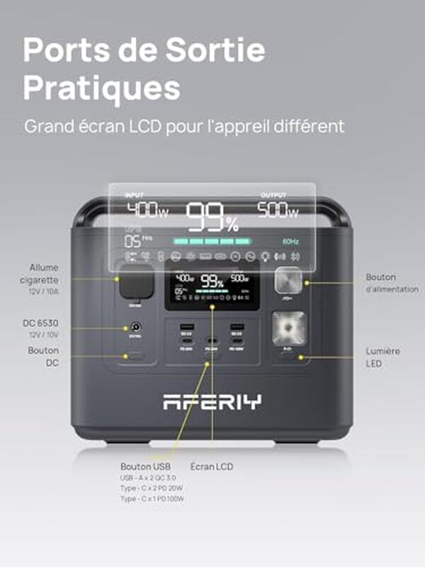 Découvrez notre test du générateur électrique AFERIY 800W : performances, charge rapide et garantie 7 ans. Avis complet et comparatif pour bien choisir.