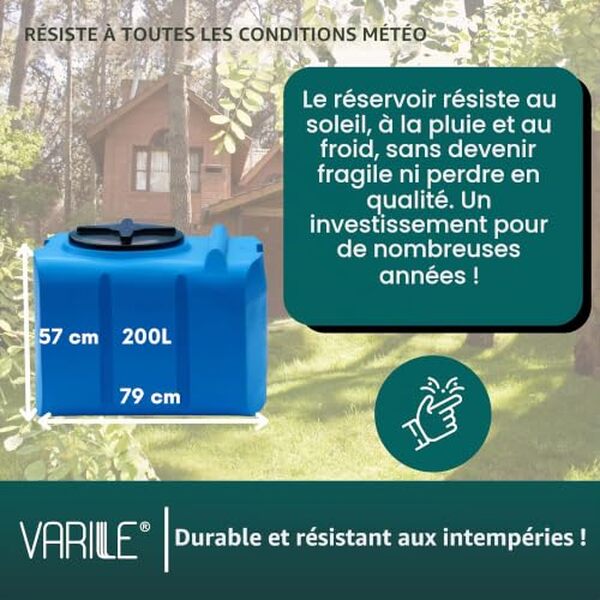 Découvrez notre test complet du réservoir d'eau potable Varile 200L bleu : capacité, qualité, durabilité et performance. Avis détaillé et conseils d'achat. 
