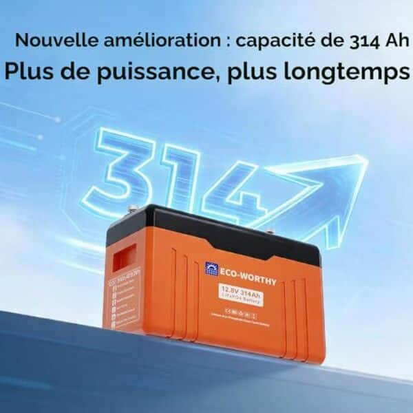 Découvrez notre test détaillé de la batterie lithium ECO-WORTHY 12V 314Ah LiFePO4 avec bluetooth : performances, autonomie et fiabilité pour votre installation énergétique.