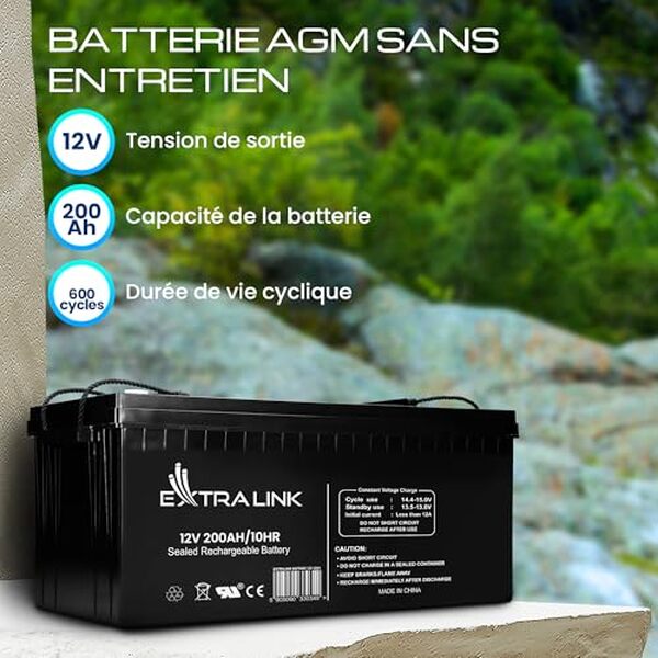Découvrez notre test complet de la batterie AGM Extralink 12V 200Ah : fiabilité, performance et avantages d'une batterie sans entretien pour vos besoins énergétiques. 