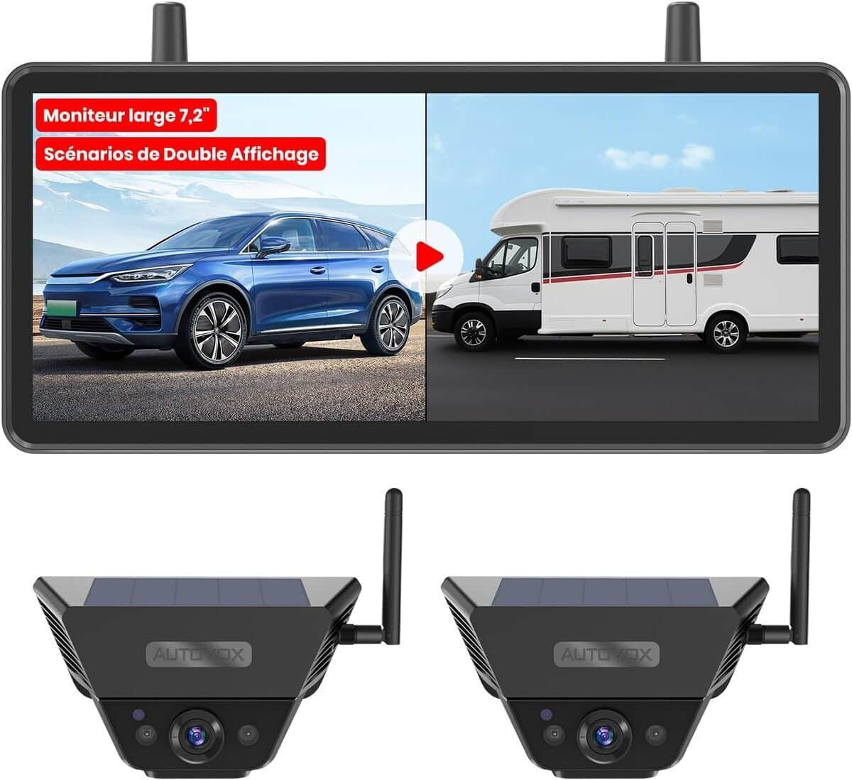 Test : caméra de recul solaire AUTO-VOX 2 avec DVR écran 7, 2
