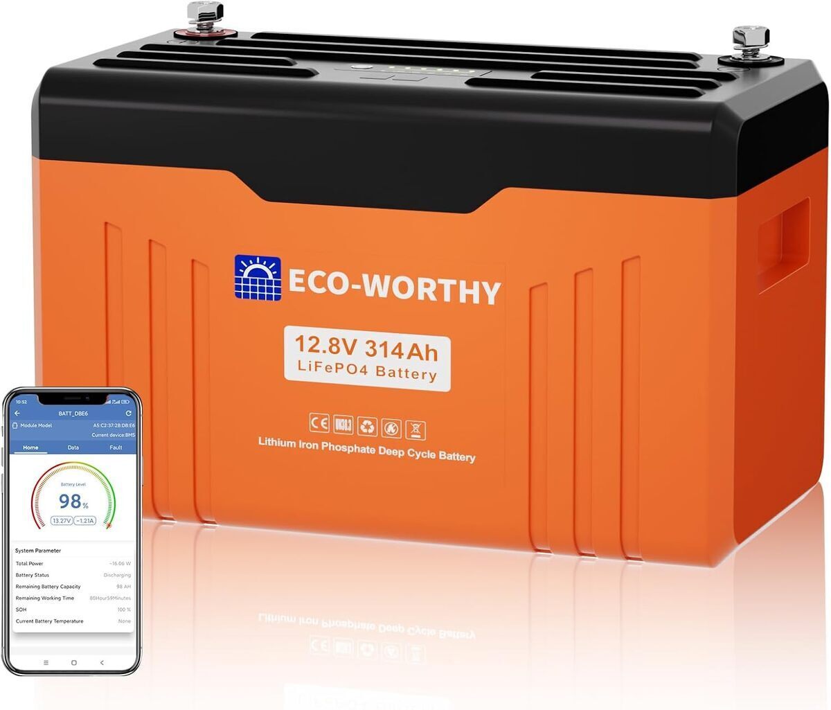 Test de la batterie ECO-WORTHY EnergyTrek Bluetooth 12V 314Ah