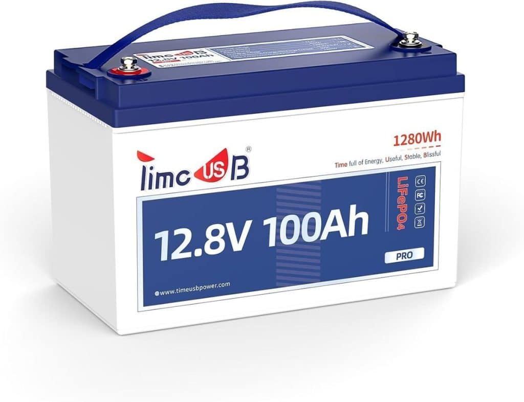 Test de la batterie lithium Timeusb LiFePO4 12V 100Ah pour camping-car