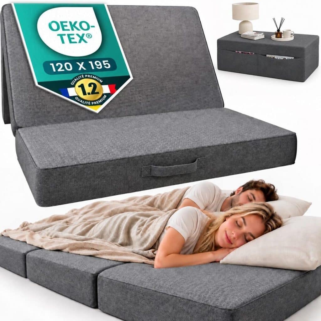 Test du matelas pliable 120x195 cm : confort et praticité